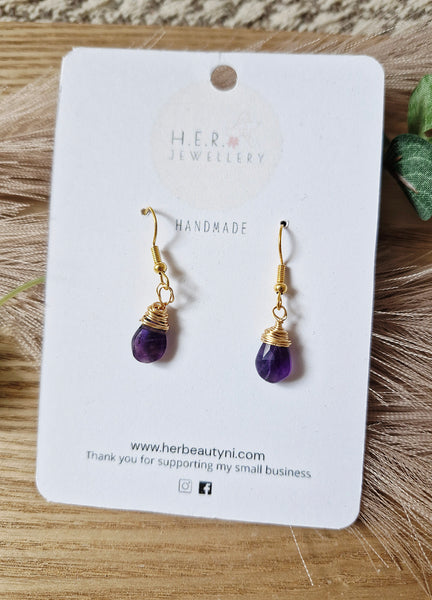 Amethyst Pear earrings