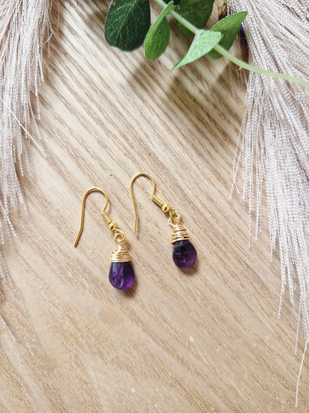 Amethyst Pear earrings