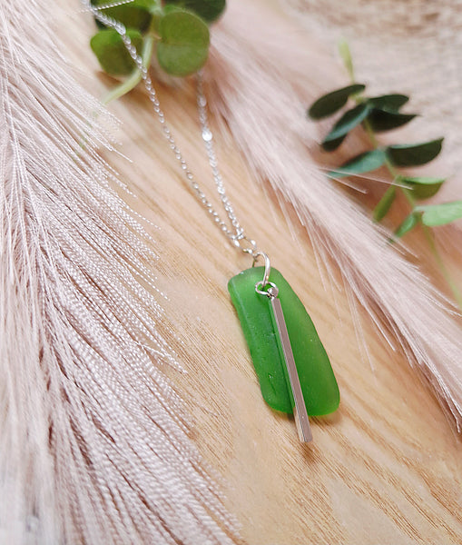 Seafern - seaglass necklace