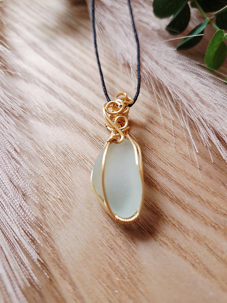 Golden Tide - Seaglass Necklace
