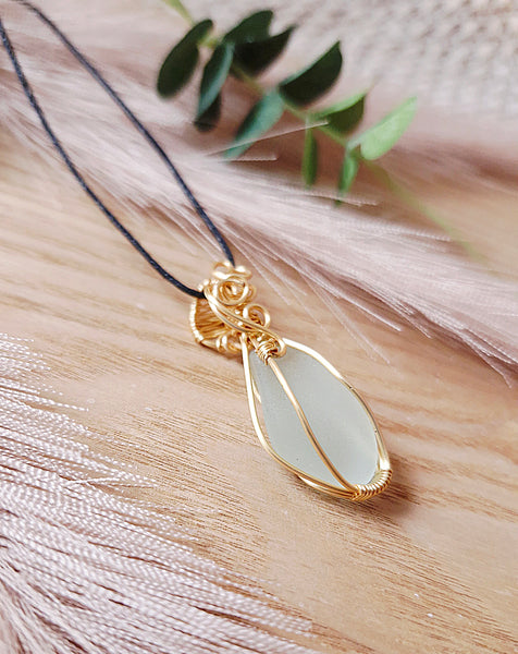 Golden Tide - Seaglass Necklace