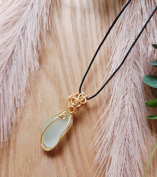 Golden Tide - Seaglass Necklace