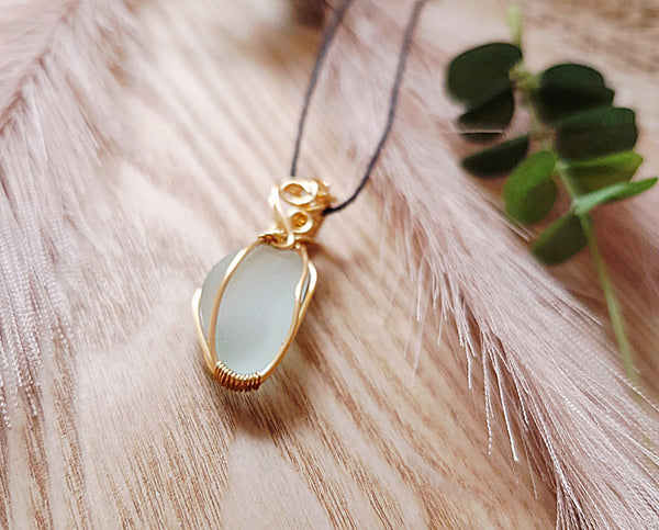 Golden Tide - Seaglass Necklace