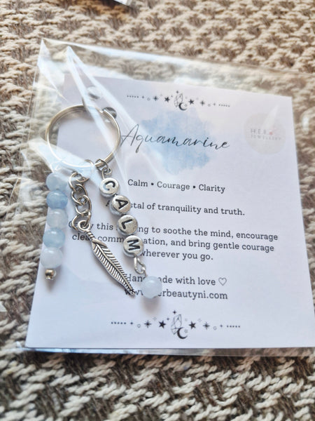 Aquamarine (Calm ) Keyring