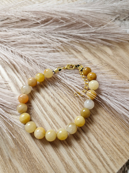 Yellow Jade Stone Bracelet