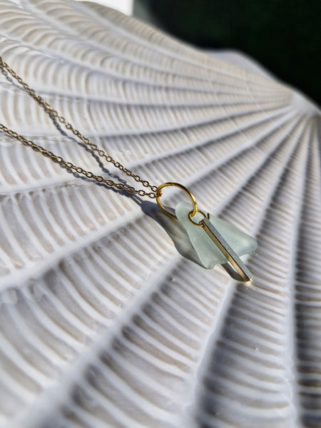 Coastal grace - seaglass necklace