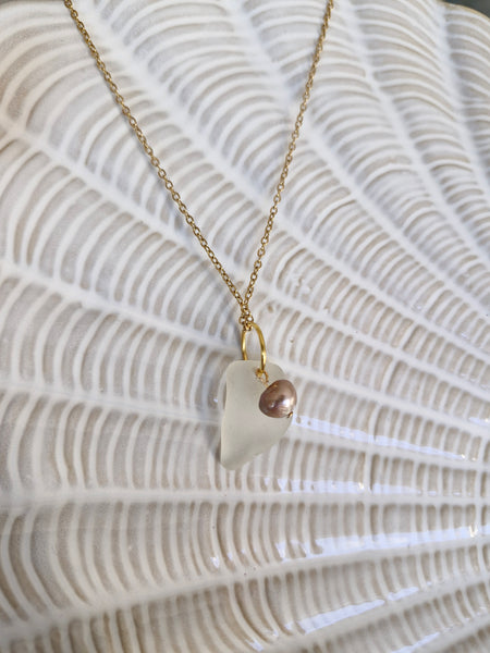 Mist & Bloom - seaglass necklace