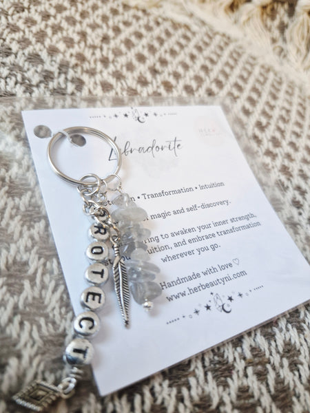 Labradorite (Protect) Keyring