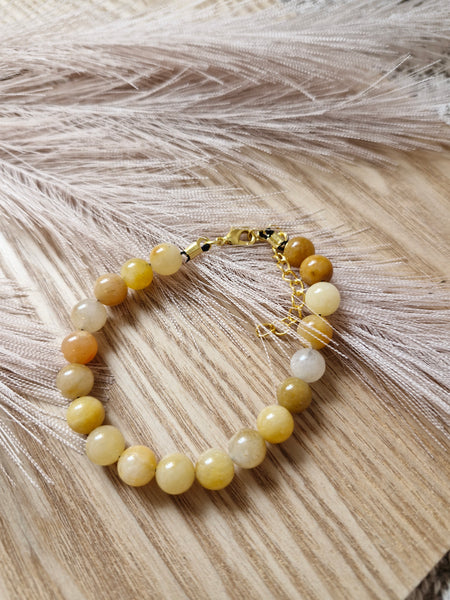 Yellow Jade Stone Bracelet