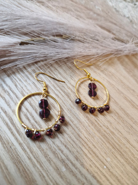Garnet Stone Earrings
