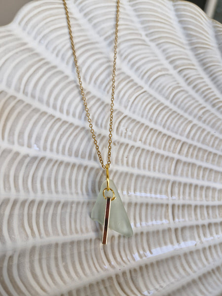 Coastal grace - seaglass necklace