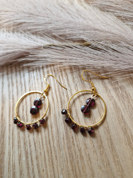 Garnet Stone Earrings