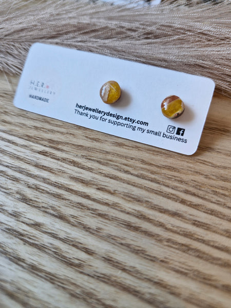 Faux stone stud earrings